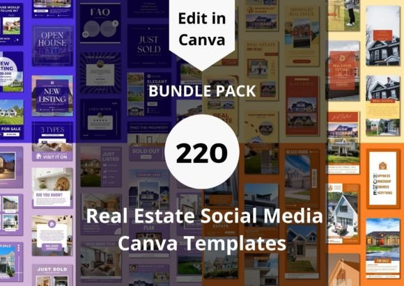Download 220 Real Estate Social Media Templates - Media templates Collection