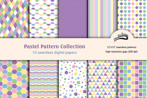 Download Pastel Digital Paper Pattern Bundle Pack - Premium Bundle