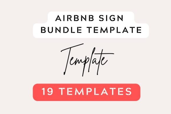 Download 19 Editable Airbnb Sign Bundle Templates - Bundle templates Collection