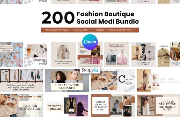 Download Fashion Canva Social Media Templates - Media templates Collection