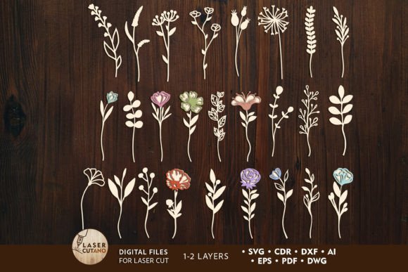 Download Decorative Flowers Bundle Templates - Bundle templates Collection